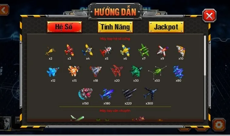 Các thể loại máy bay trong game Bắn Cá Đại Chiến B52 U888