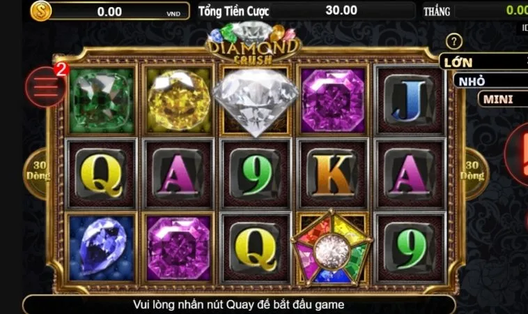 Giao diện chơi Nổ Hũ Kim Cương U888